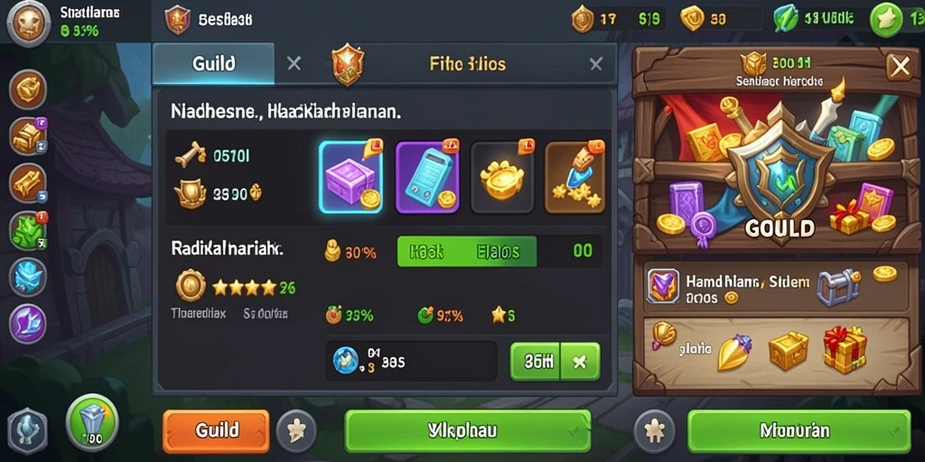 Gambaran pertarungan seru dengan karakter ninja.