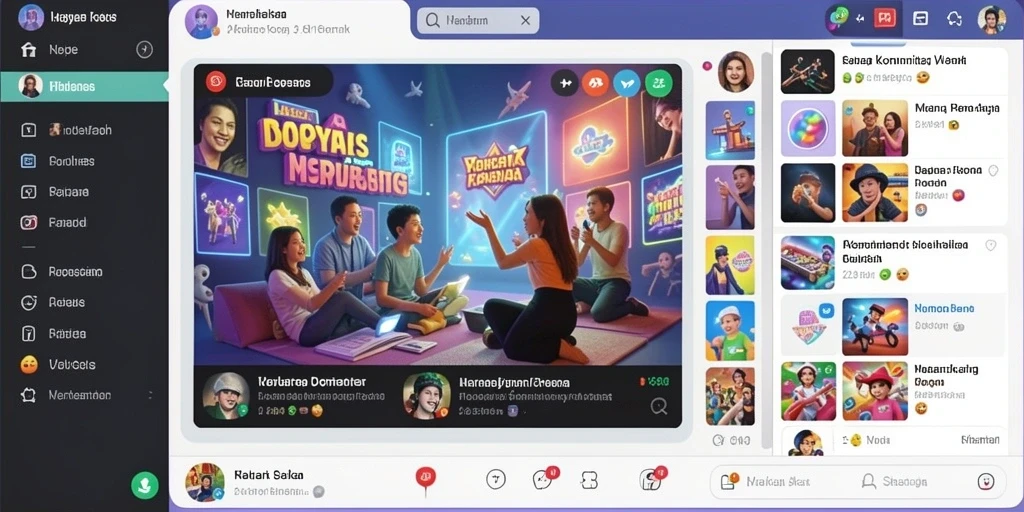 Tampilan papan permainan yang menarik dan berwarna-warni.