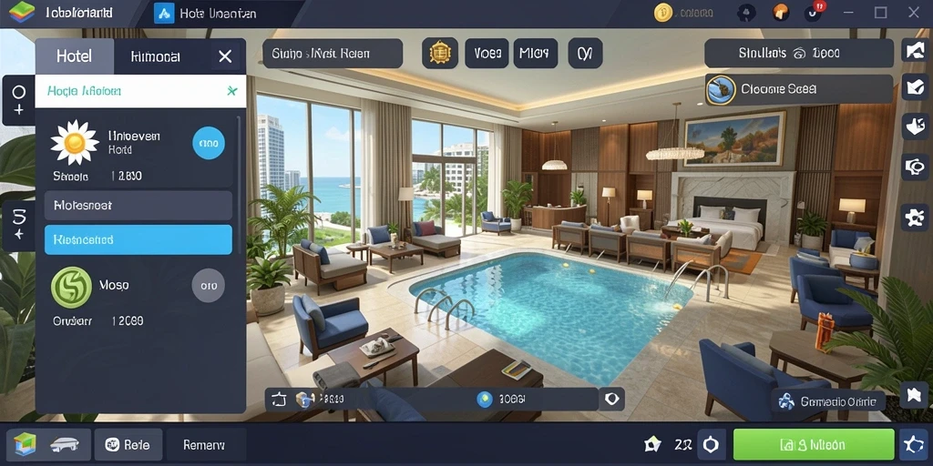 Tampilan awal game dengan grafis luar angkasa yang menawan.