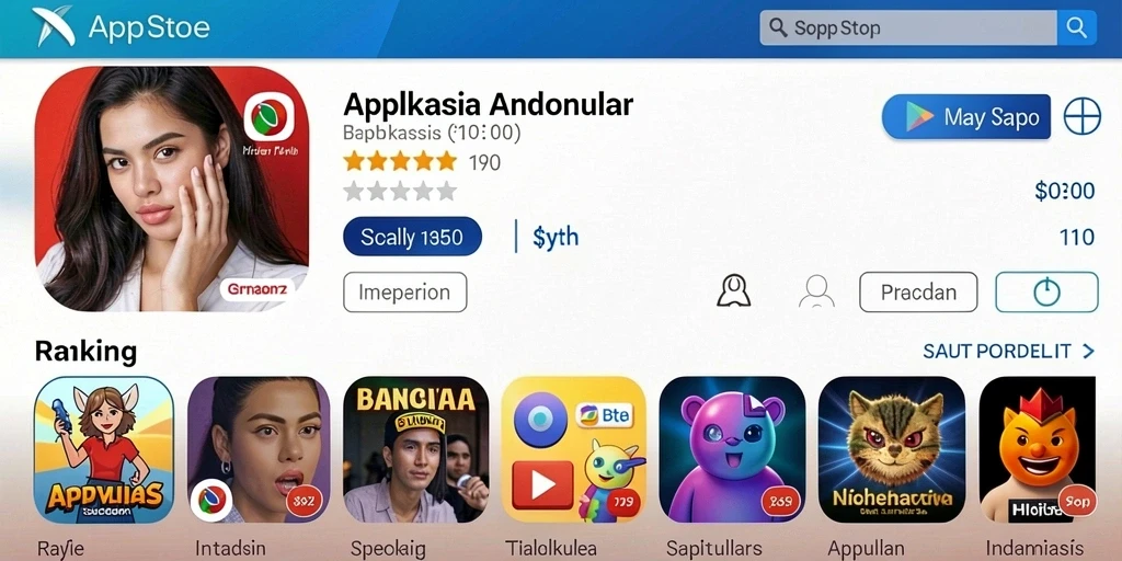 Screenshot menunjukkan grafik yang kaya warna.